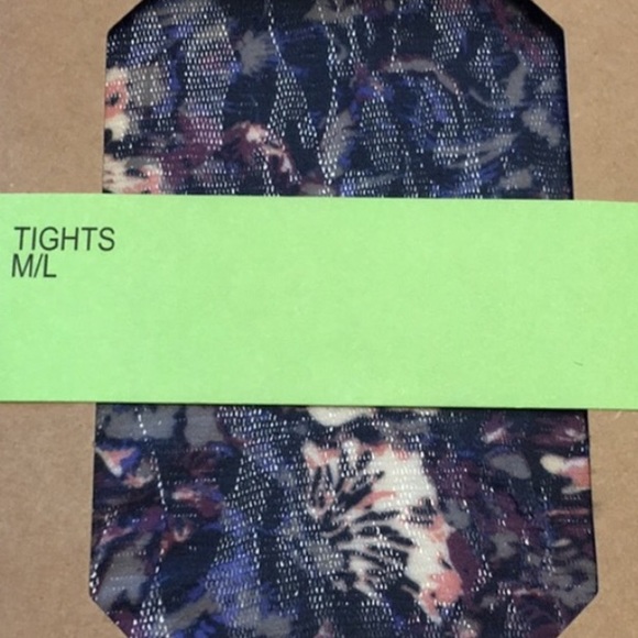 Urban Outfitters Accessories - Urban Outfitters Navy Floral Forest Pattern Tights